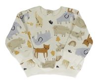 Bílá mikina se zvířátky 