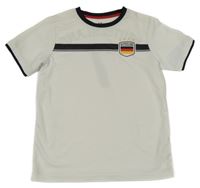 Bílo-černé sportovní tričko s potiskem H&M