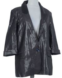 Dámský antracitový lesklý blejzr River Island 