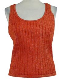 Dámský červený třpytivý pletený top Savida 