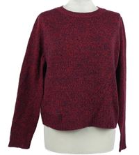 Dámský červeno-tmavomodrý melírovaný svetr H&M