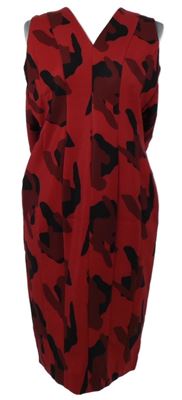 Dámské červené army pouzdrové šaty H&M