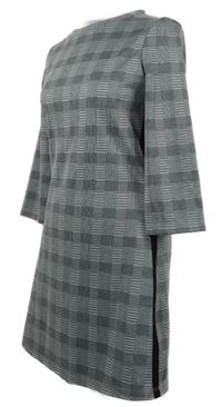 Dámské černo-bílé kostkované šaty Up2Fashion 