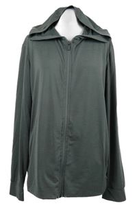 Pánská šedá sportovní funkční propínací mikina s kapucí Nike 