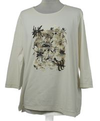 Dámské smetanové triko s potiskem Gelco 