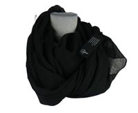 Nové - Dámská černá mušelínová límcová šála Caspar 