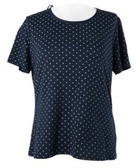 Dámské tmavomodré puntíkované tričko Damart 
