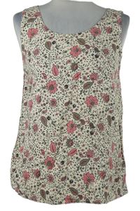 Dámský smetanový kytičkovaný top Colloseum 