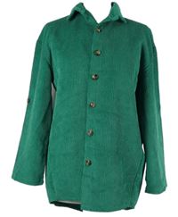 Dámská zelená manšestrová košilová bunda Hailys 