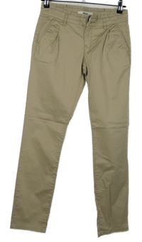 Dámské béžové plátěné chino kalhoty Mexx