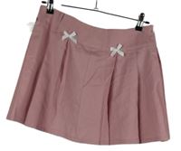 Dámská světlerůžová skládaná sukně s mašličkami 