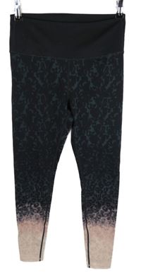 Dámské černo-růžové vzorované sportovní legíny H&M