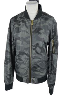 Pánský šedý army šusťákový bomber 