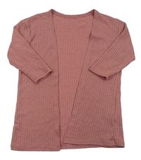 Růžový úpletový cardigan Shein