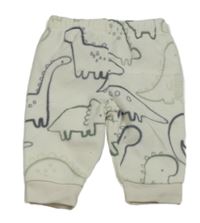 Bílé fleecové kalhoty s dinosaury George