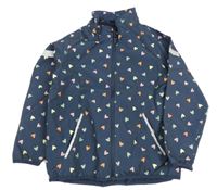 Tmavomodrá softshellová bunda se srdíčky H&M