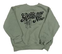 Khaki mikina s nápisem Zara