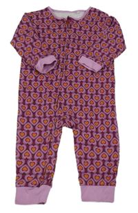 Vínovo-růžový overal se srdíčky Next