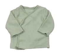 Světlezelené žebrované propínací triko Matalan