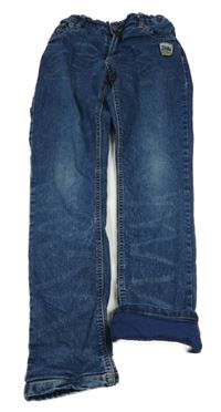 Modré podšité rifle s nášivkou Pocopiano