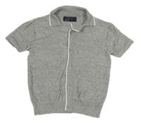 Šedé pletené propínací tričko Next