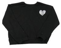 Černá crop mikina s nápisem 