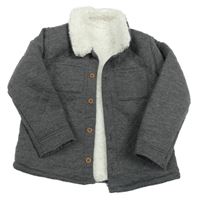 Šedá zateplená propínací mikina Tu