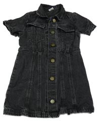 Černé riflové propínací šaty Next