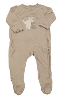 Béžový overal se zvířátky C&A