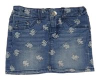 Modrá riflová sukně s jednorožci H&M