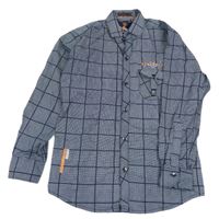 Tmavomodro-bílá kostkovaná košile 