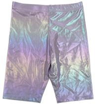 Fialovo-barevné lesklé elastické kraťasy H&M
