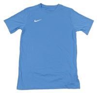 Světlemodré sportovní funkční tričko Nike 
