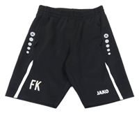 Černé sportovní teplákové funkční kraťasy s logem Jako 