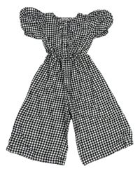 Černo-bílá kostkovaný culottes overal zn. Nutmeg