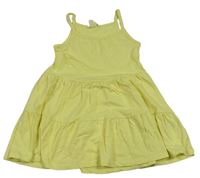 Citronové bavlněné šaty H&M
