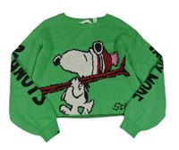 Zelený crop svetr se Snoopym H&M