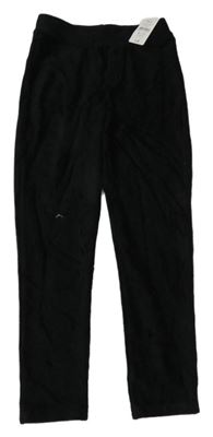 Nové - černé žebrované sametové tregíny Nutmeg