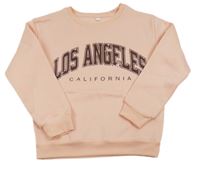 Světlerůžová mikina s nápisem 