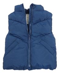 Tmavomodrá šusťáková zateplená vesta Primark