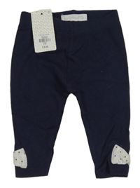 Nové - Tmavomodré legíny s mašlemi Early Days