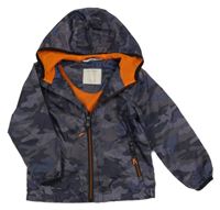 Tmavošedá army šusťáková jarní bunda s kapucí John Lewis