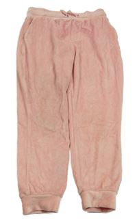 Světlerůžové plyšové tepláky F&F