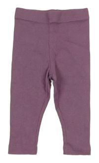 Fialové žebrované legíny PRIMARK