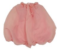 Světlerůžová balonová sukně s květy 