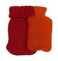 2set - Červená hřejivý polštářek + pletený obal 