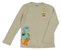 Béžové triko s Pokémony C&A