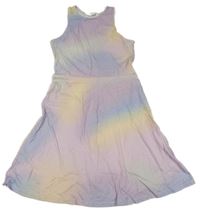 Lila-žluté batikované šaty H&M