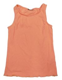 Neonově lososový žebrovaný top Matalan