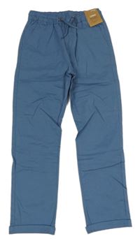 Modré plátěné chino kalhoty St. Bernard